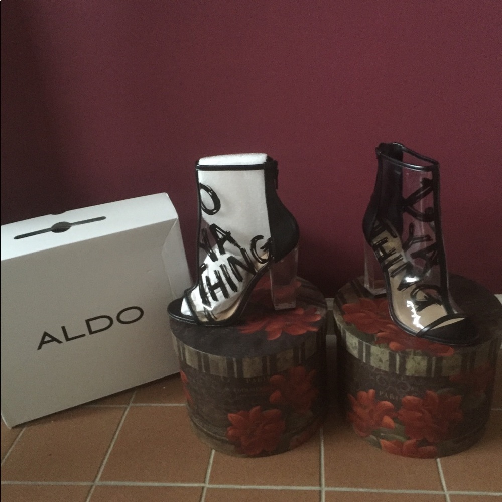 NWT. Never worn Aldo “Do ya thing” clear heels